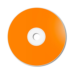 Image showing Orange CD - DVD mockup template isolated on white
