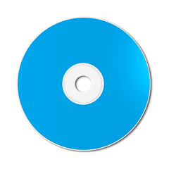 Image showing Blue CD - DVD mockup template isolated on white