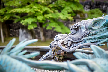 Image showing Traditional japanese dragon fountain, Nikko, Japan