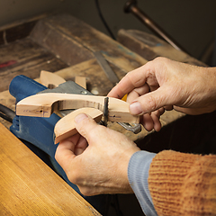 Image showing Wooden handles for furniture from alder