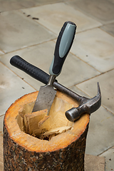 Image showing Slotting of internal cavity of birdhouse