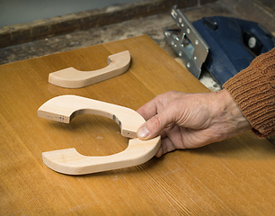 Image showing Manufacture of furniture handles alder