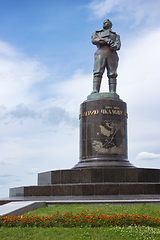 Image showing Chkalov monument on the main square in Nizhny Novgorod