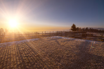 Image showing winter landscape during sunset