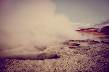 Image showing Sol de manana geothermal field in sud Lipez reserva, Bolivia