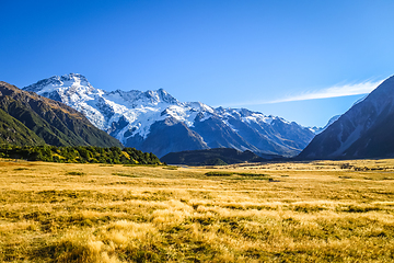 Image showing Mount Cook valley landscape, New Zealand