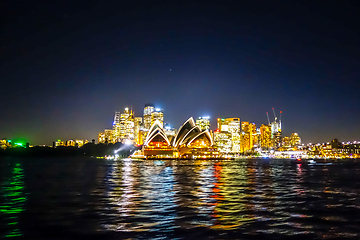 Image showing Sydney at night, Australia