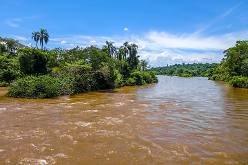 Image showing Parana river at iguazu falls