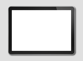 Image showing Digital tablet pc, smartphone template isolated on grey