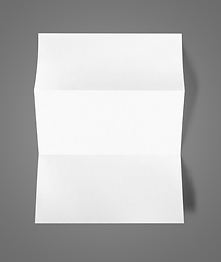 Image showing Blank folded White A4 paper sheet mockup template