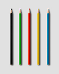 Image showing Coulouring pencils isolated on grey