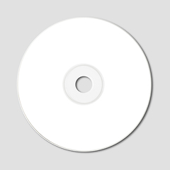 Image showing White CD - DVD mockup template isolated on Grey