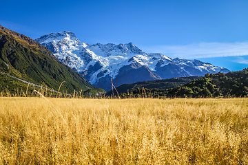 Image showing Mount Cook valley landscape, New Zealand