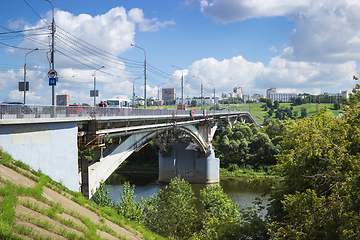 Image showing Kanavinsky bridge on river Oka