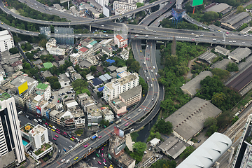 Image showing View on highway overpass in Bangkok