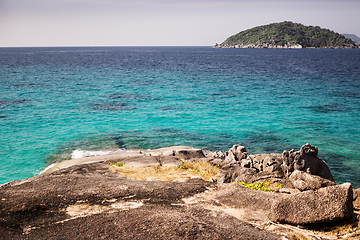 Image showing From the island you can see another island of the Similan archip