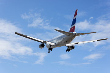 Image showing Boeing 767 landing in Phuket International Airport. Thailand