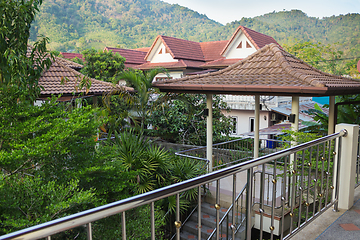 Image showing Balcony of overlooking village