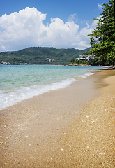 Image showing Crystal clear sea and white sand beach, Thailand