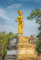 Image showing A sculpture of dancing girl. Thailand