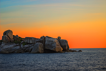 Image showing Evening glow at Andaman Sea, Thailand