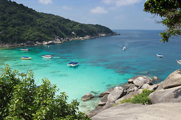 Image showing Beautiful and cosy Bay of the Andaman sea. Thailand