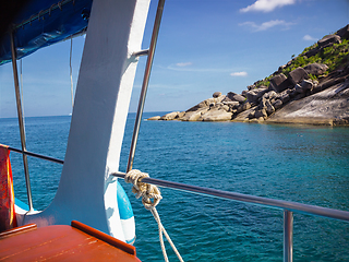 Image showing From boat we see one of Islands of Similan archipelago