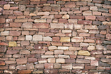 Image showing Surface of walls of ancient ruins. Bacground