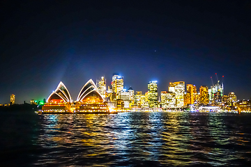 Image showing Sydney at night, Australia