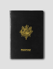 Image showing Passport isolated on grey background