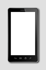 Image showing smartphone, digital tablet pc template isolated on dark grey
