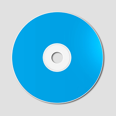 Image showing Blue CD - DVD mockup template isolated on Grey