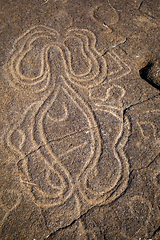 Image showing Petroglyphs on rocks, easter island