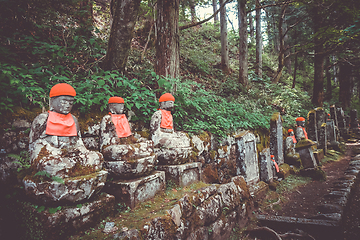 Image showing Narabi Jizo statues, Nikko, Japan