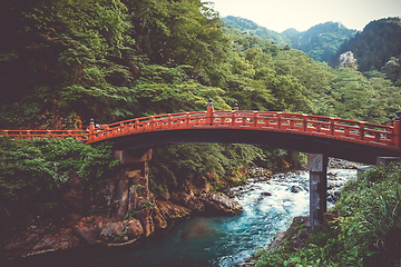 Image showing Shinkyo bridge, Nikko, Japan