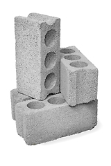 Image showing Concrete hollow blocks