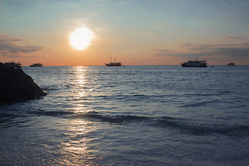 Image showing Beautiful sunset at the Andaman Sea