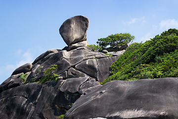 Image showing Famous Sail Rock,  symbol of Similan Islands