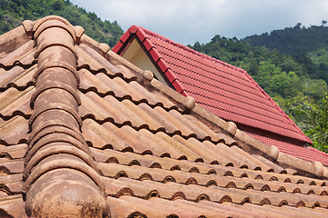 Image showing Tiled roofs. Thailand