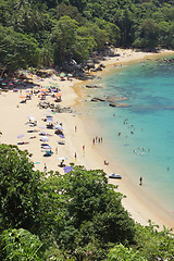 Image showing People rest on the beach