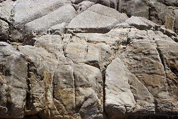 Image showing Severe granite rocks on the sea coast