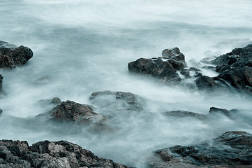 Image showing water on rocks