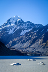 Image showing Hooker lake in Aoraki Mount Cook, New Zealand