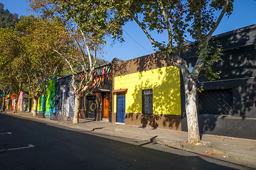 Image showing Santiago city street in Bellavista, Chile