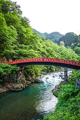 Image showing Shinkyo bridge, Nikko, Japan