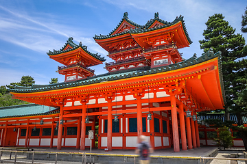 Image showing Heian Jingu Shrine temple, Kyoto, Japan