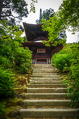 Image showing Jojakko-ji temple pagoda, Kyoto, Japan