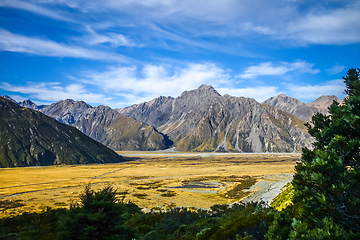 Image showing Mount Cook valley landscape, New Zealand