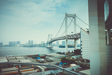 Image showing Rainbow bridge, Tokyo, Japan