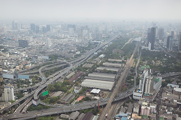 Image showing Smog over Bangkok in city center